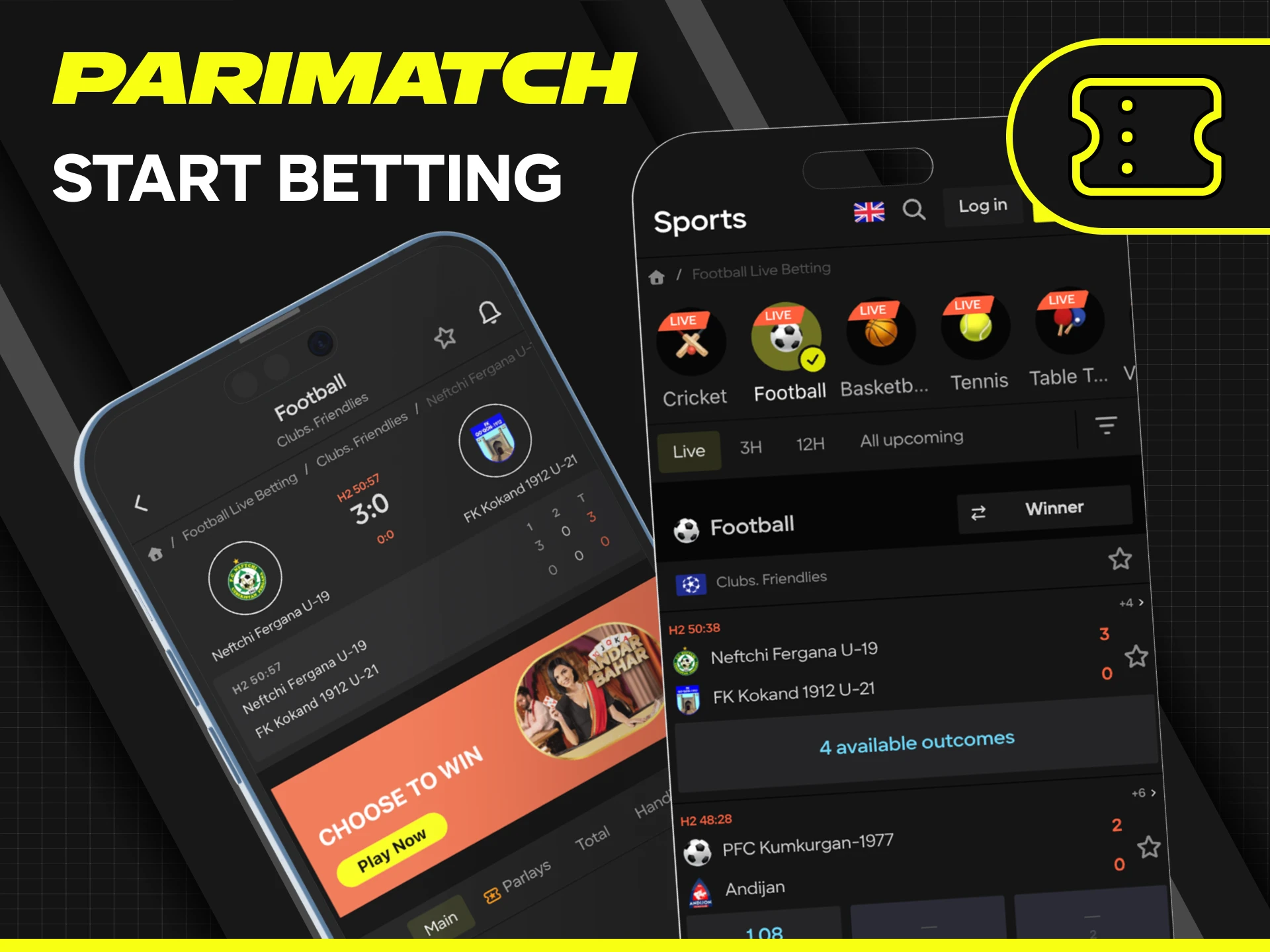 Follow these simple steps to start betting in the Parimatch app easily.