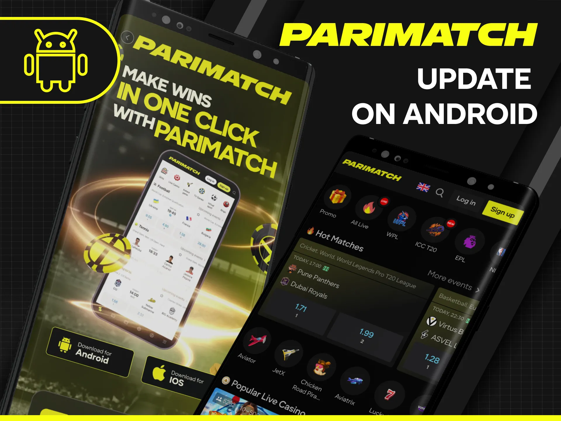 Learn how to update the Parimatch app on Android to stay current.