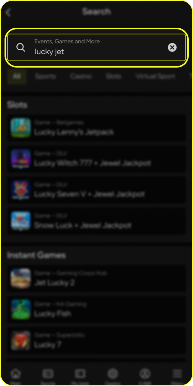 Find the game in the Parimatch lobby to start your Lucky Jet session.