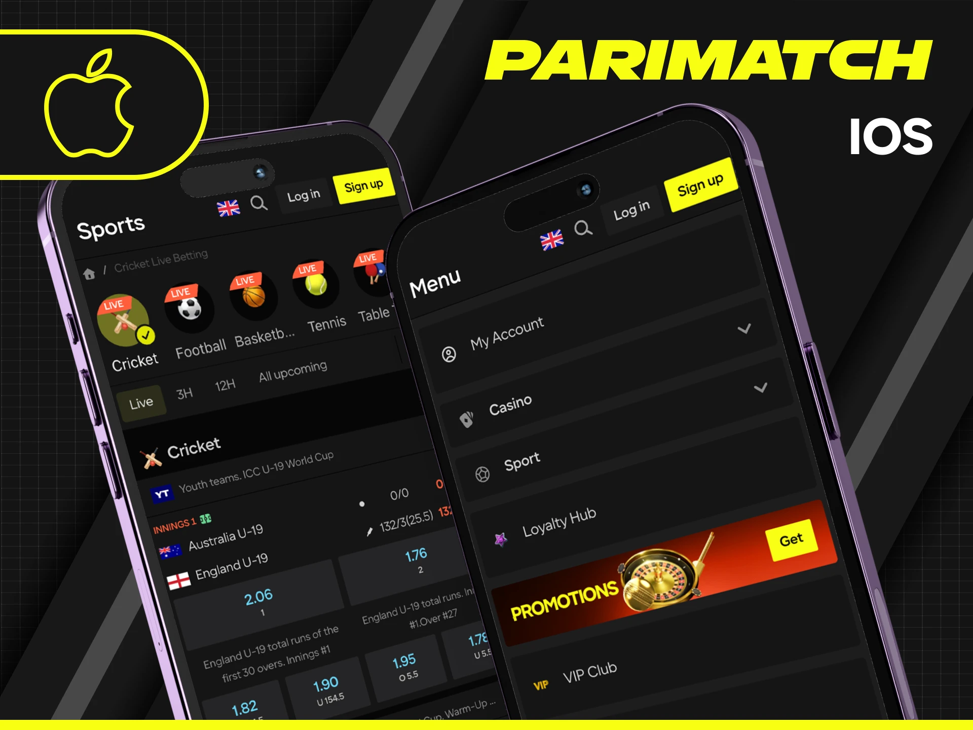 Install the Parimatch app on iOS to enjoy seamless betting on your iPhone.