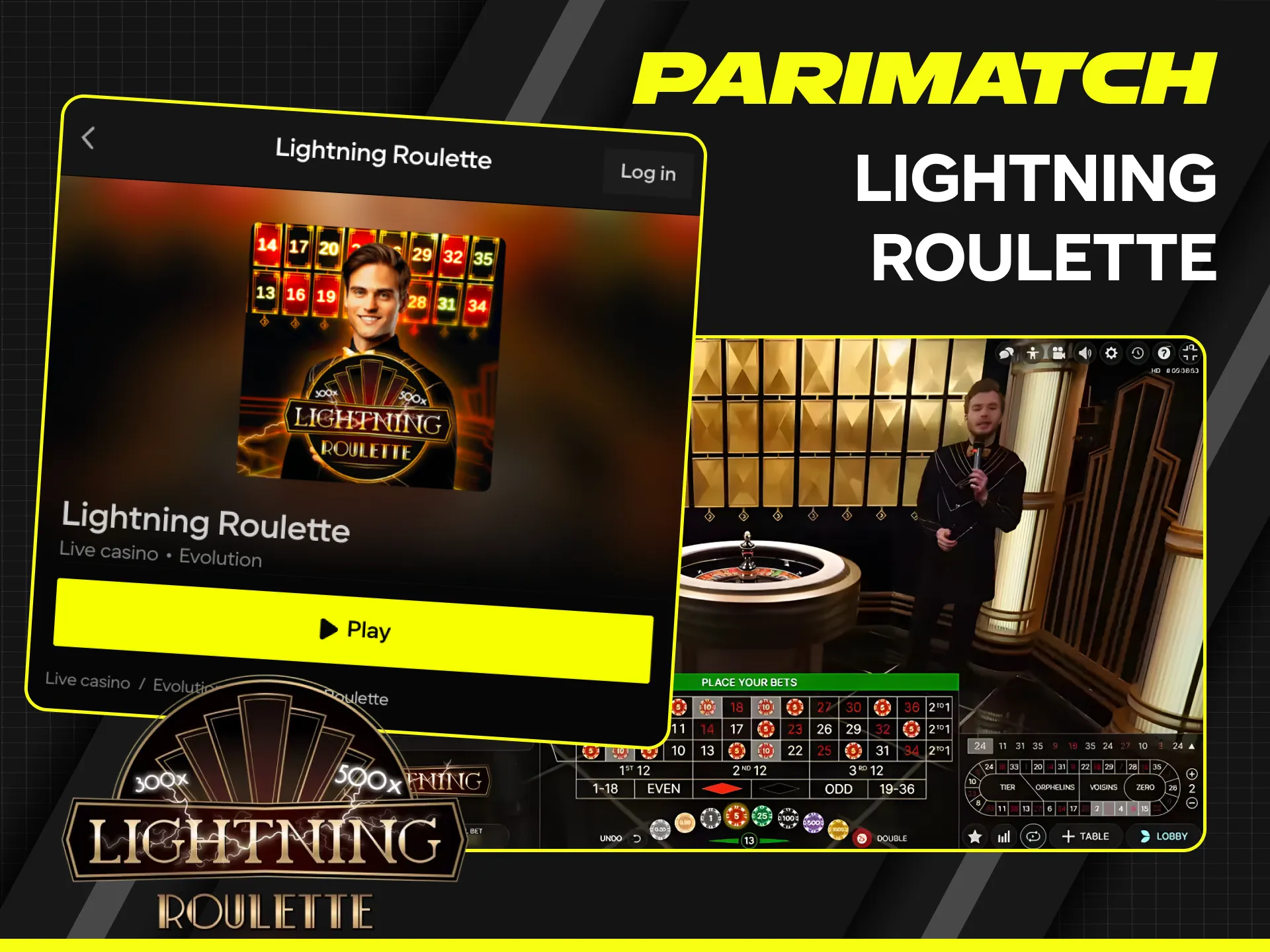 Join the Lightning Roulette table for an electrified gaming experience at Parimatch.