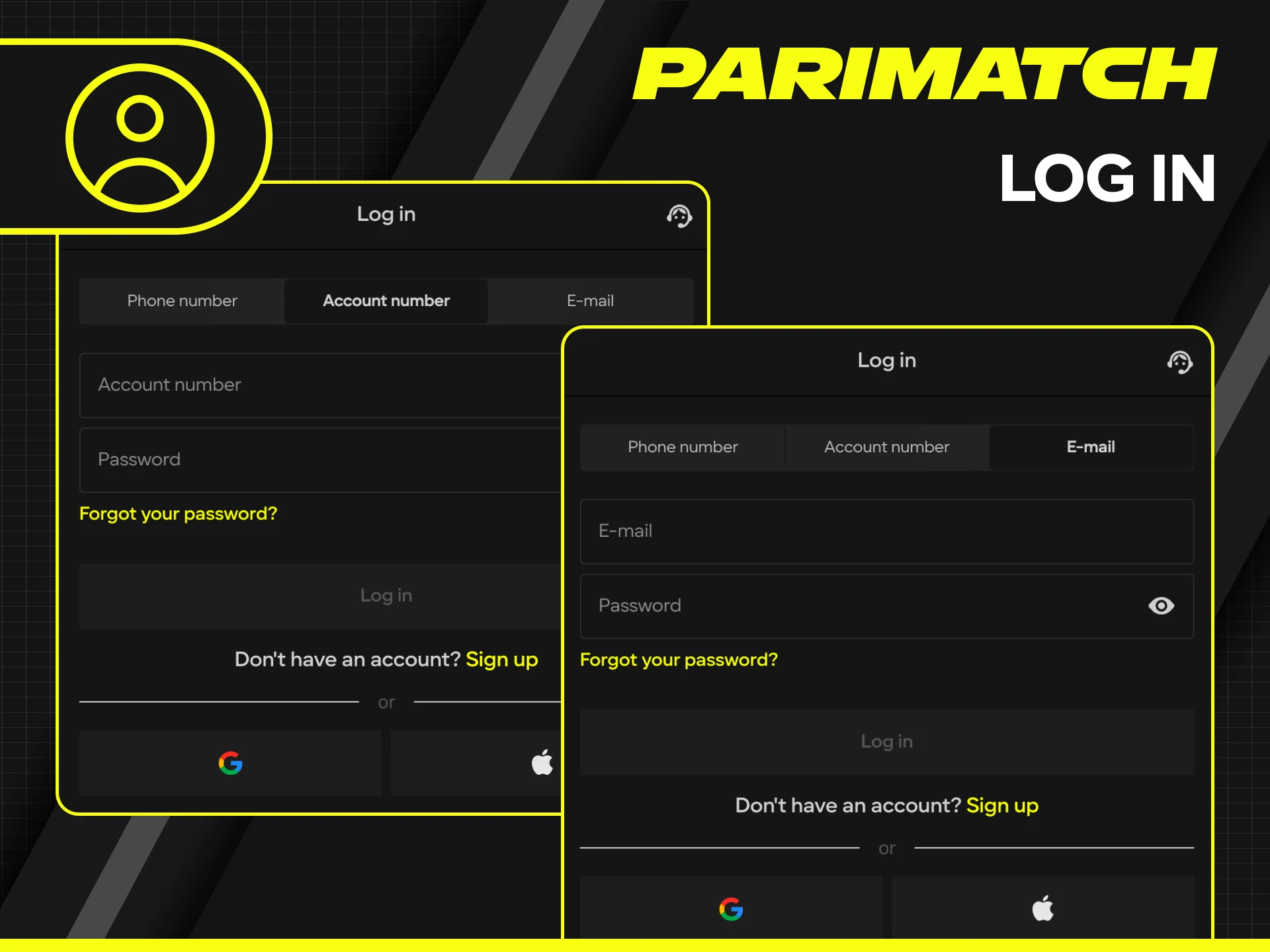 Log in to your Parimatch account and access your favorite gambling features.