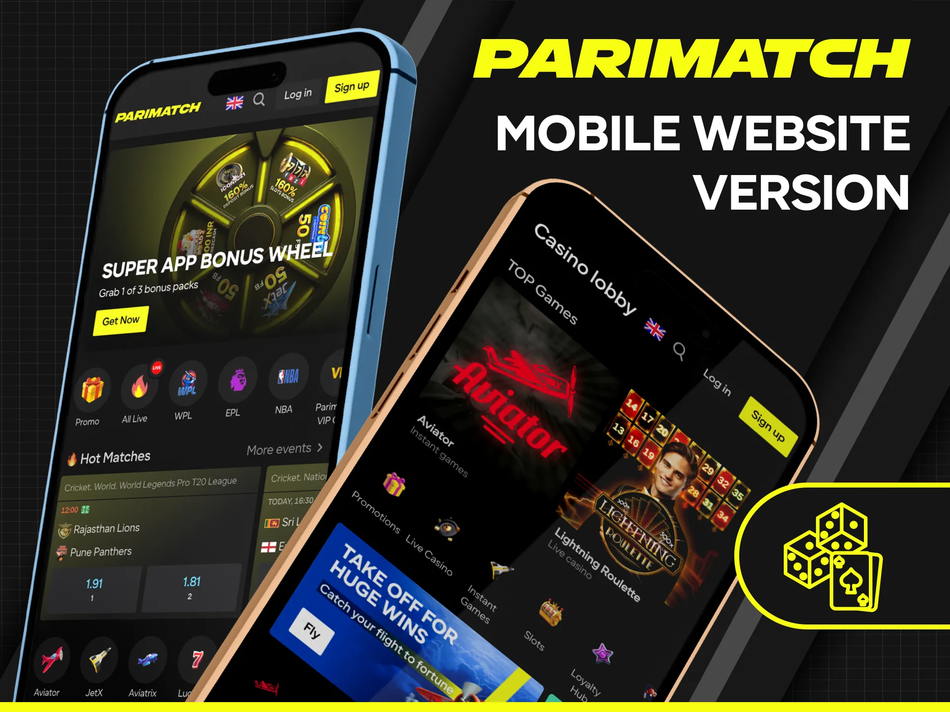 Access the Parimatch mobile website version for convenient gaming on the go.