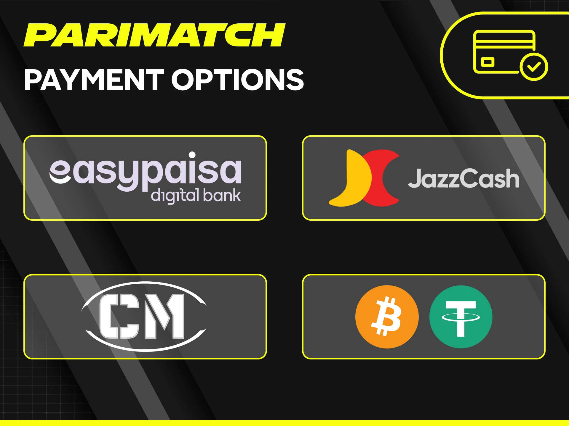 Select the best payment options to manage your funds at Parimatch.