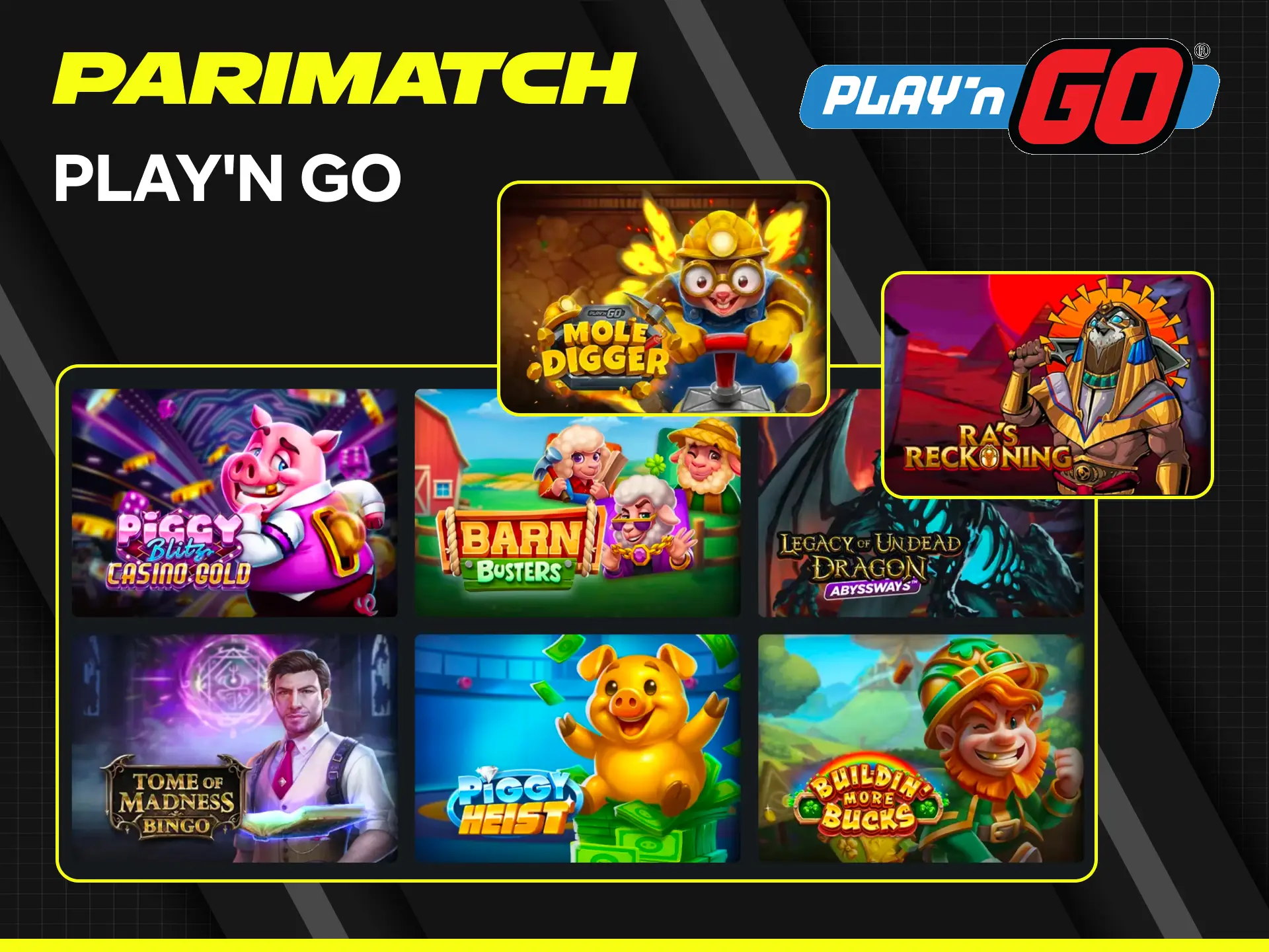 Discover innovative slots from Play'n GO and hit the jackpot at Parimatch.
