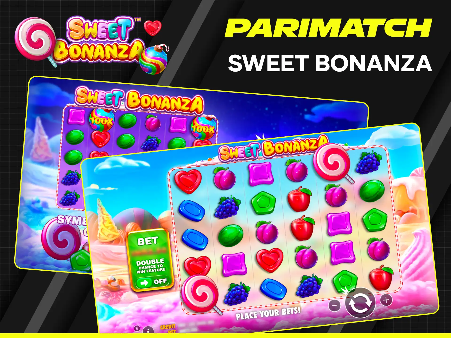 Play the colorful Sweet Bonanza slot and enjoy huge multipliers at Parimatch.