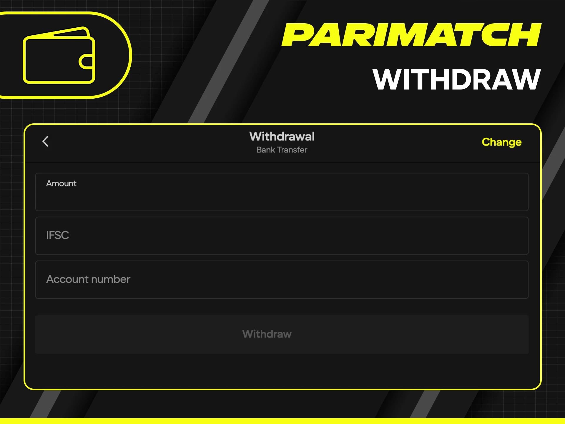 Withdraw your winnings from Parimatch quickly using secure local payment systems.