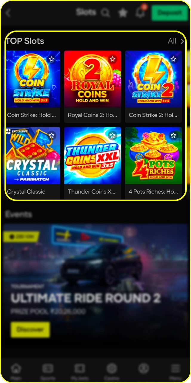 Pick a game and start winning on the best Parimatch slots.