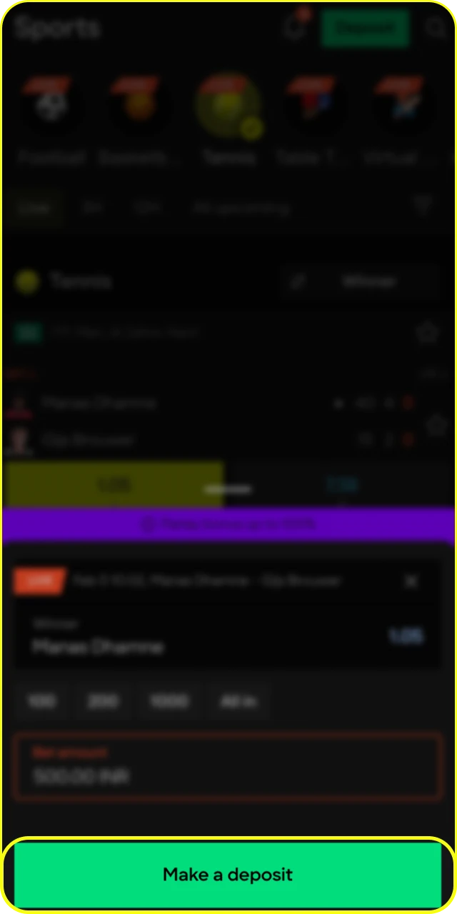 Place real money bets on your favorite games at Parimatch VIP.