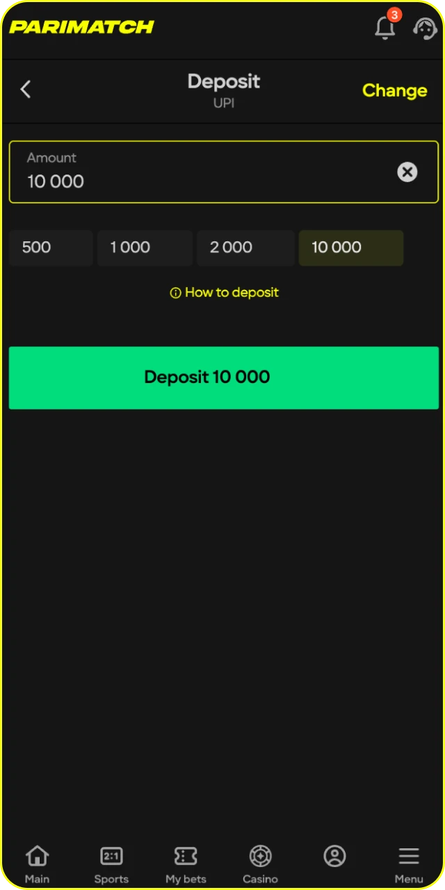 Make deposits to increase your activity in the Parimatch VIP program.